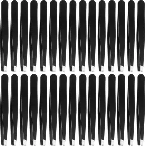 100 Pieces Eyebrow Tweezers for Women Men, Stainless Steel Bulk Tweezers for Women Facial Hair Removal, Precision Eyebrow Prune for Home Professional