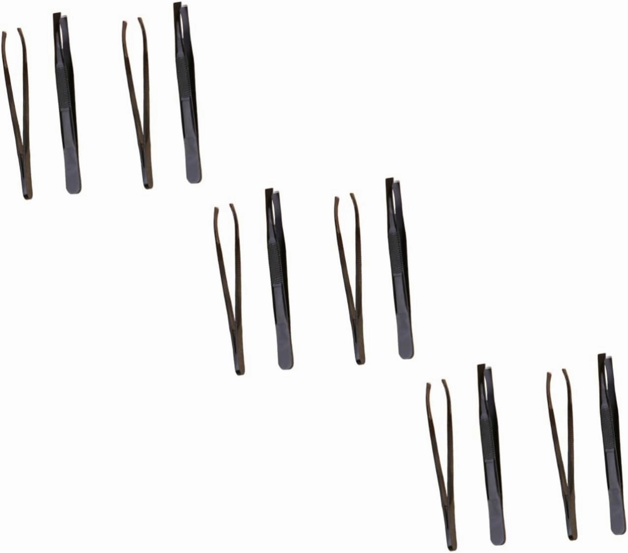 12pcs Stainless Steel Eyebrow Shaping Tool Precision Eyebrow Clamp and Tweezers for Easy Trimming and Styling and Portable for Home