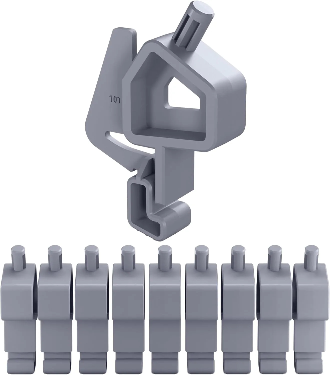 1/4" Drive Socket Bracket Model 101 | Compatible with Wall Control | for Tool Wall Organization to Hold a Single Socket, Adapter, or Extension | 10-Pack