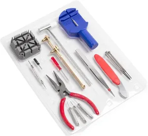 16-piece Watch Repair Tool Kit, Strap Remover, Rear Bottle Opener Screwdriver Watch repair kit
