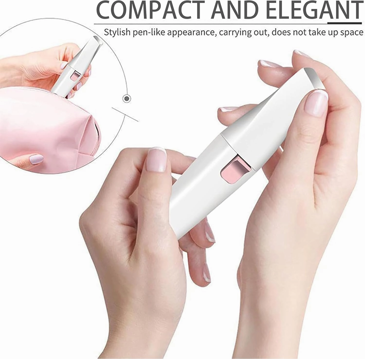 2-in-1 Women's Eyebrow and Facial Hair Removal Device, Facial Hair Trimmer, Rechargeable Lips Body Facial Razor, Deplaning Facial Hair Removal for Women (Colorful A)