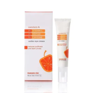 3% Vitamin C 3% Peptide & 3% Caffeine Eye Cream | Reduces Puffiness & Dark Circles | Improves Firmness & Elasticity, 15ml.0.50floz (pack of 1)