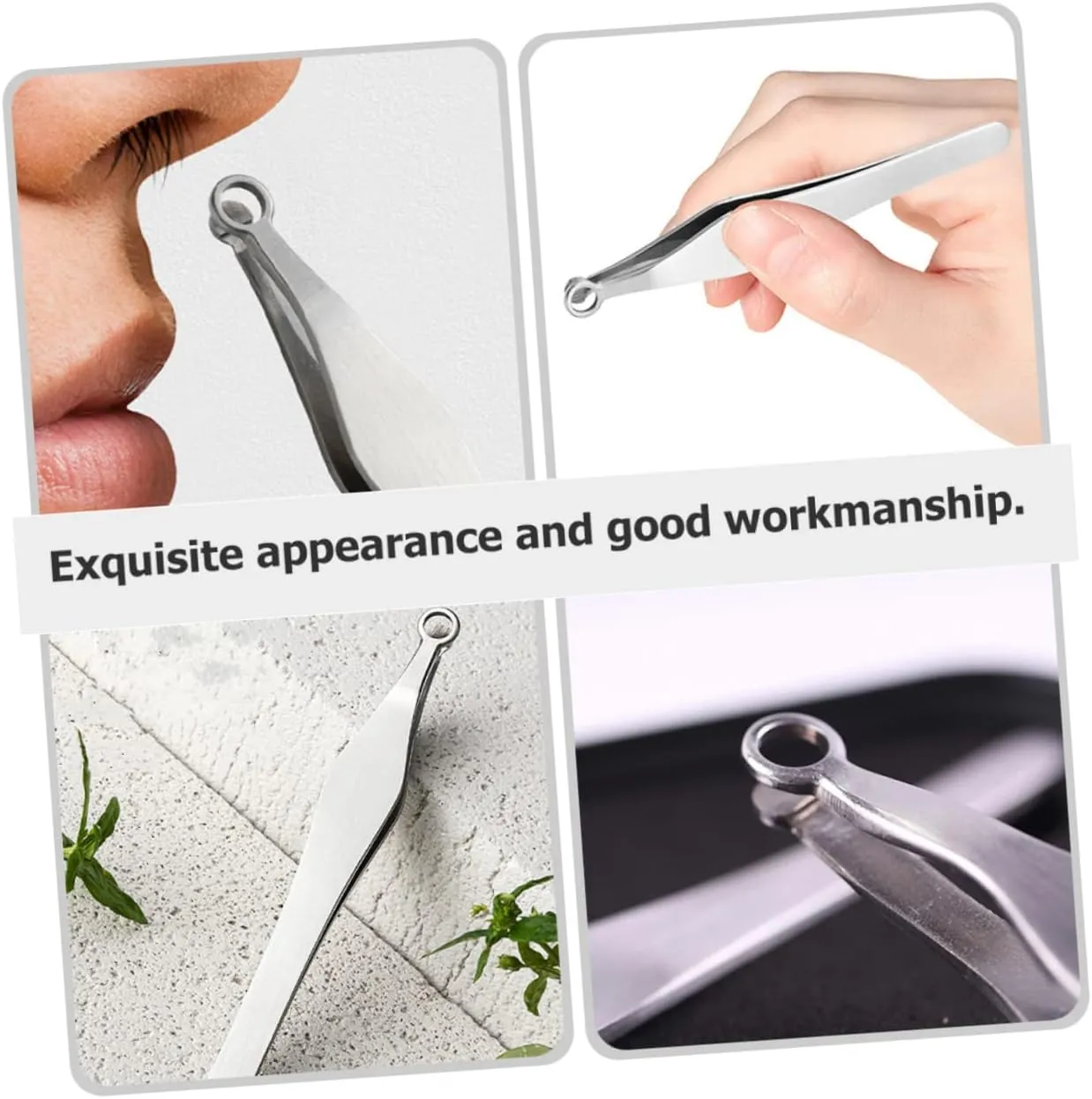3sets Nose Hair Trimming Tweezers Durable Grooming Tools for Easy Eyebrow and Nose Hair Removal Precision Trimming for Men and Women 2pcs*3