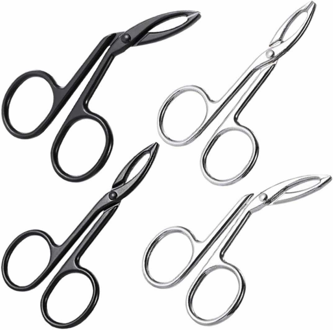 3sets 4 Pcs Stainless Steel Eyebrow Tweezers with Curved and Straight Tips Precision Plucker for Shaping Eyebrows and Removing Facial Hair Portable Design for Women 4pcs*3
