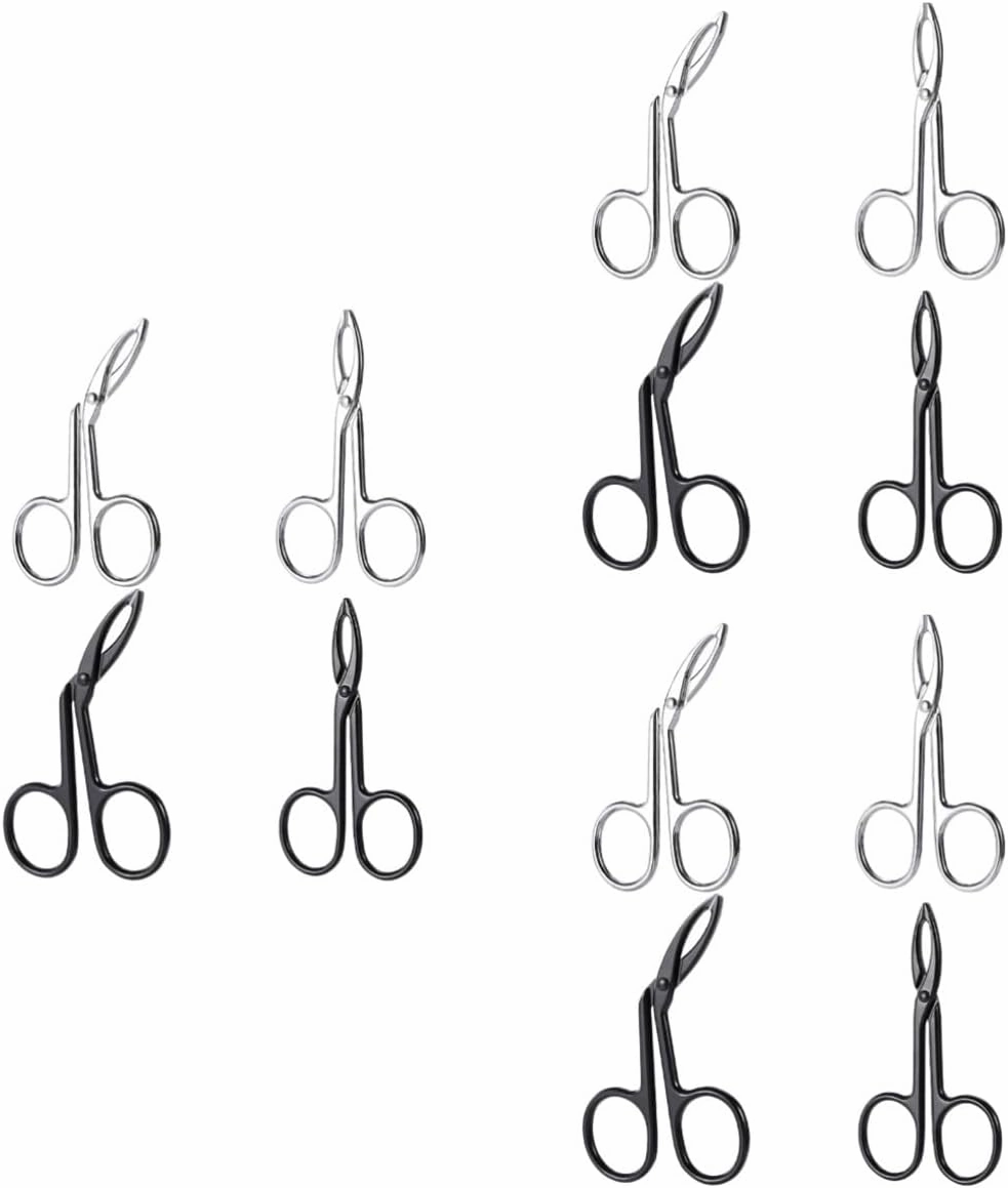 3sets 4 Pcs Stainless Steel Eyebrow Tweezers with Curved and Straight Tips Precision Plucker for Shaping Eyebrows and Removing Facial Hair Portable Design for Women 4pcs*3