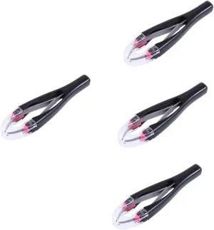 4pcs Fine Hair Tweezers Set for Eyebrow Precision Retractable Tweezers Eyebrow Removal Kit Random Color