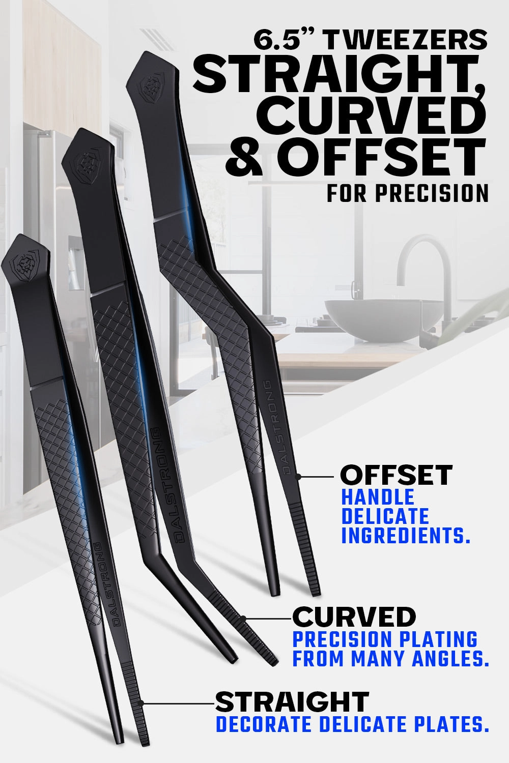 5 Piece Plating Tweezers Set | Professional | Dalstrong ©