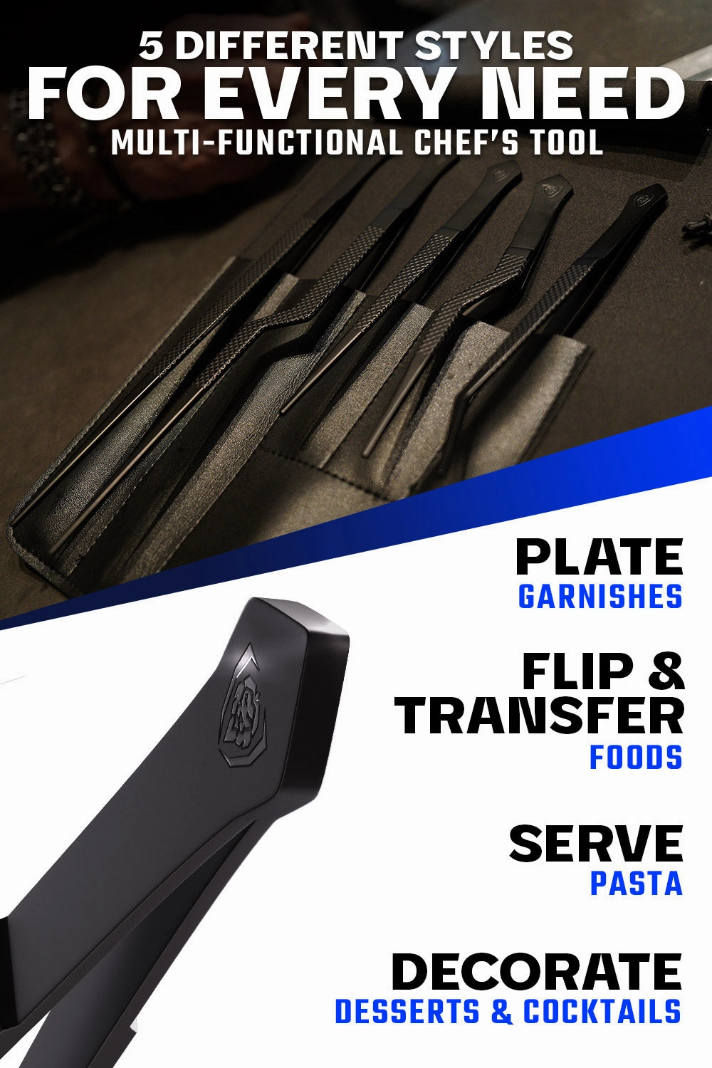 5 Piece Plating Tweezers Set | Professional | Dalstrong ©