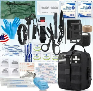 80 Pc Tactical Survival Kit Emergency Military Trauma Survival Medical Supplies First Aid Kit