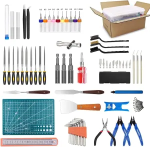 82 Pcs 3D Printer Tool Kit with Case, 3D Printing Tools with Accessories of Deburring Tool, Nozzle Cleaning Kit, Screwdriver Kit, Tube Cutter for 3D Print Removing, Cleaning, Finishing, Craving