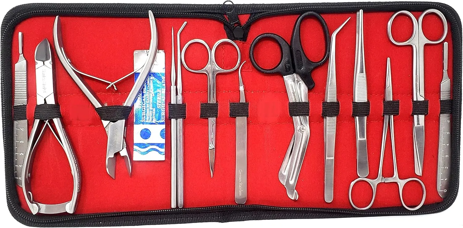 A2ZScilab-Ultimate Coral Fragging Propagation Kit for Reef Hobbyists - 33 Pcs Tools for Hard Soft Reef, Stainless Steel - Coral Cutters &Tongs for Aquatic Plants,Coral Fragmenting Trim Cleaning