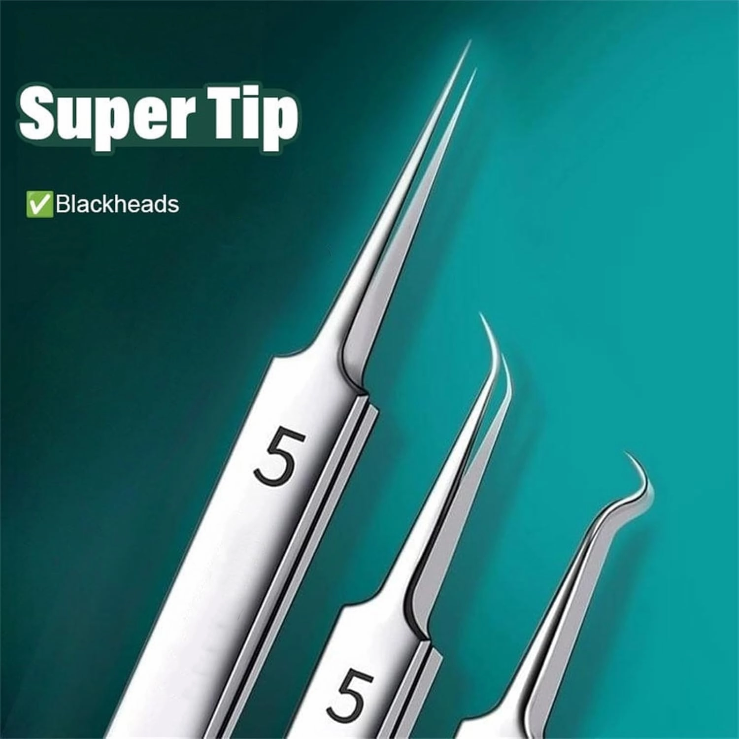 Acssart Tweezers,Acssart Stainless Steel Blackhead Remover Tool Kit,Stainless Steel Blackhead Remover Tool,Blackhead Tweezers Professional,Blackhead Extractor Tool,Acsart Remover Tool (1 Set)