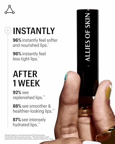 Allies of Skin Peptide & Ceramide Repair Lip Balm with Palmitoyl Tripeptide-5, Ceramide NP, Sea Buckthorn Oil, Avocado Oil, Sunflower Seed Oil, Shea Butter, Vitamin C & E. 3.8g/ 0.13 oz