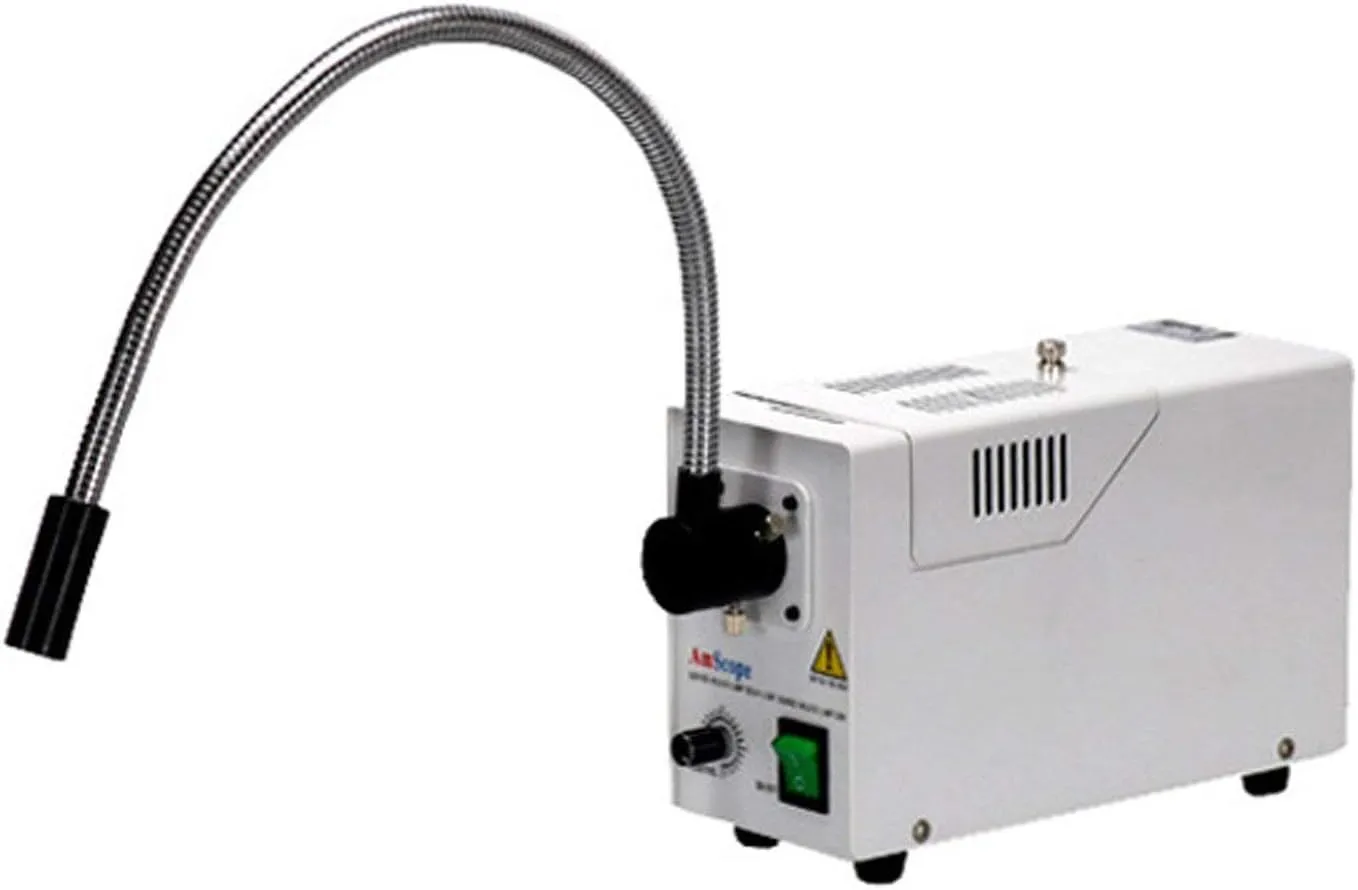 AmScope HL250-AS Single Fiber Gooseneck Microscope Illuminator 150W
