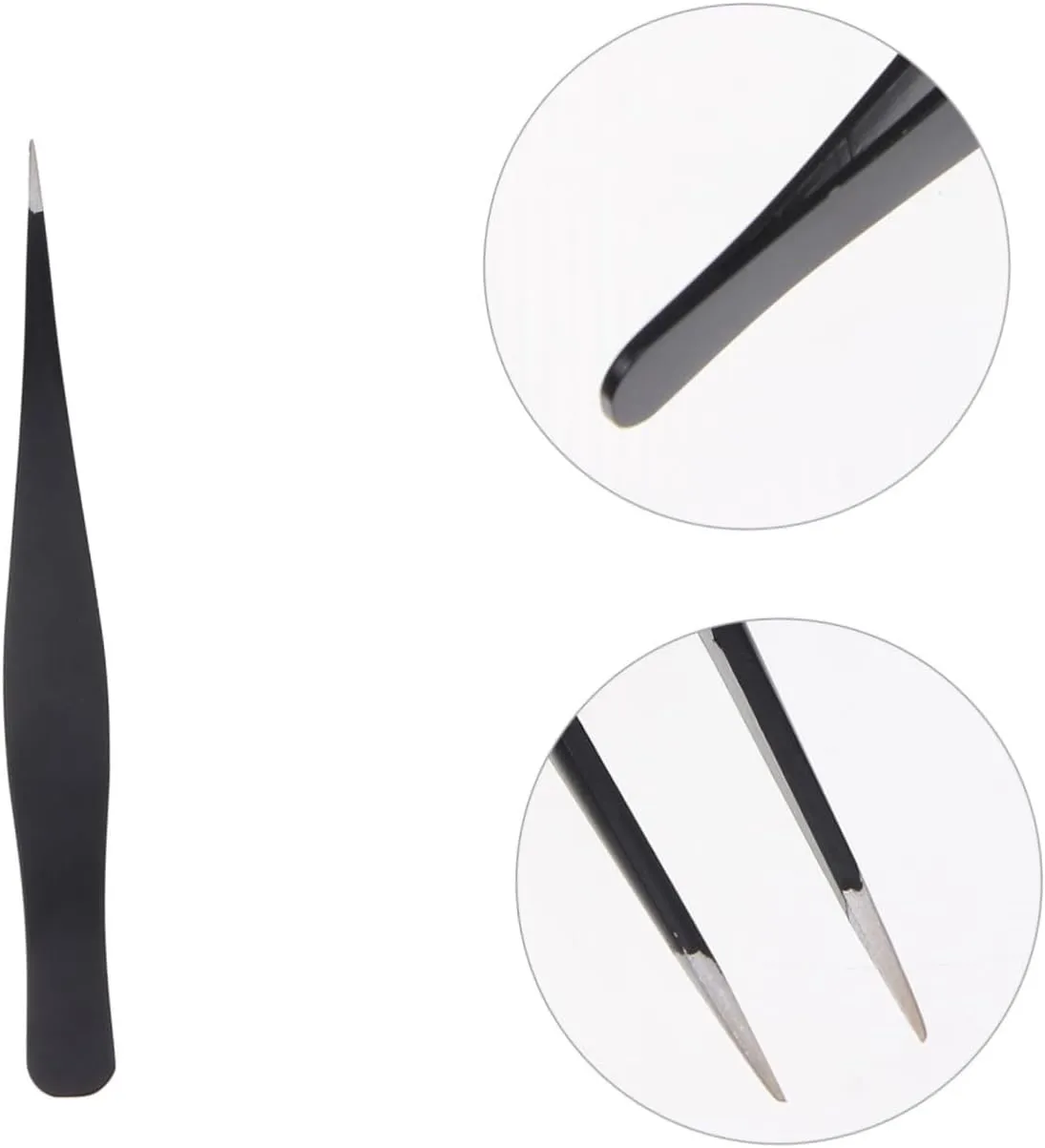 Angoily 12pcs Stainless Steel Eyelash Tweezers for Makeup Ergonomic Design for Easy Eyebrow Grooming Makeup Tool for Precision Application