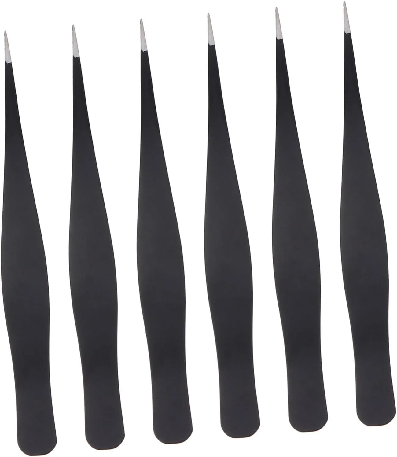 Angoily 12pcs Stainless Steel Eyelash Tweezers for Makeup Ergonomic Design for Easy Eyebrow Grooming Makeup Tool for Precision Application