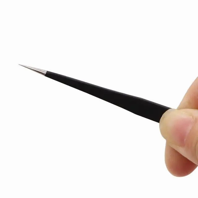 Anti-static Stainless Steel Tweezers Phone Forceps IC Removal Tool