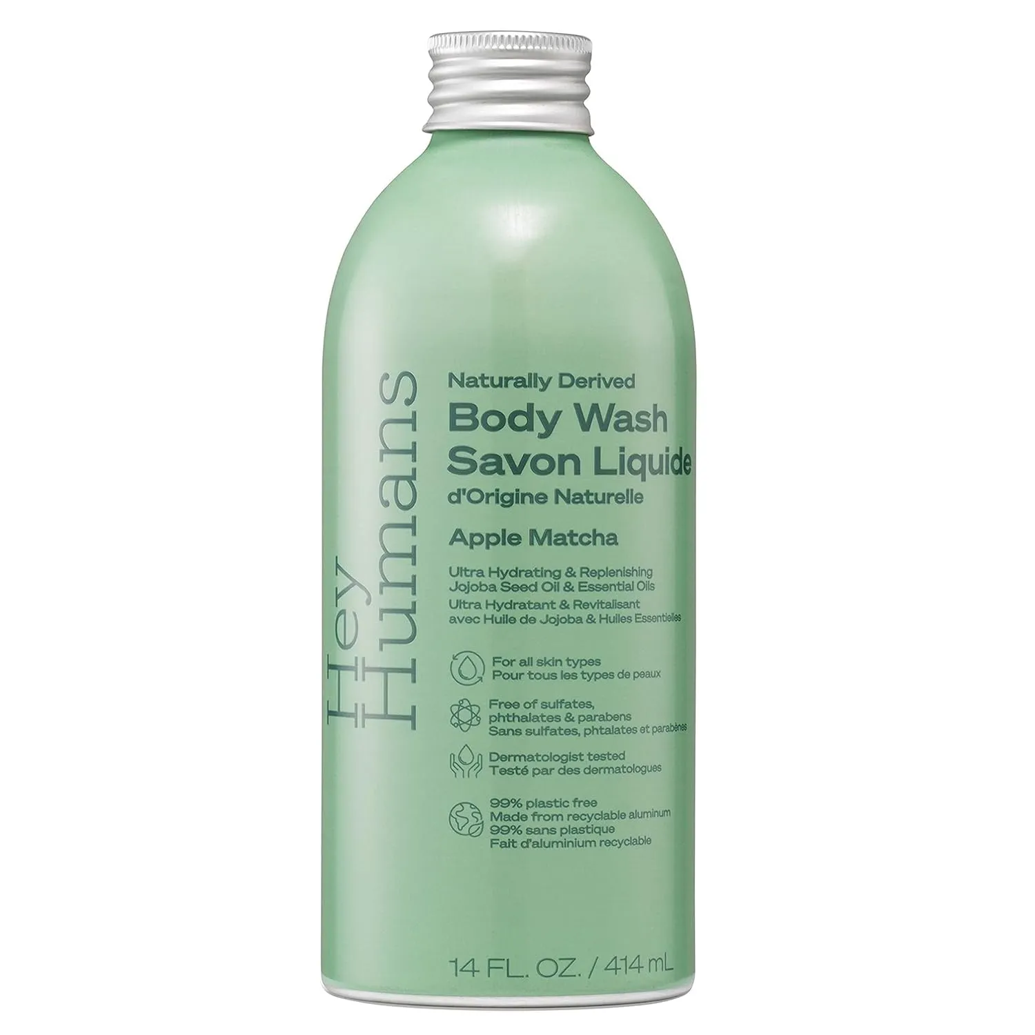 Apple Matcha and Coconut Mint - Moisturizing Body Wash with Natural Ingredients & Jojoba Oil | Clean, Vegan, Sulfate Free Bath & Body Wash for Women & Men | Recyclable Bottle, 14 Fl Oz (Variety Pack)