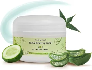 Astha Facial Shaving Balm for Women | 2-in-1 (Pre   Post-Shave) | Cooling Effect | No Razor Burns | Aloe Vera, Cucumber, Neem | Non-Greasy | for All Skin Types | 50g