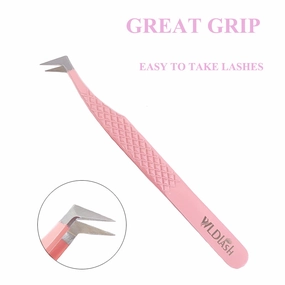 Baby Pink Fiber Tip Lash Tweezer