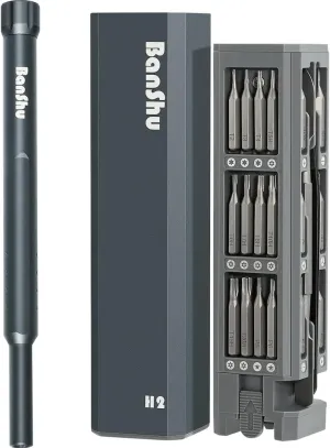 Banshu 46 in 1 Small Precision Screwdriver Set Magnetic, Premium Compact Mini Repair Tool Kit for Eyeglasses, Watch, iPhone, Laptop, MacBook, PC, Camera, PS5, Toys, Tool Gifts for Men
