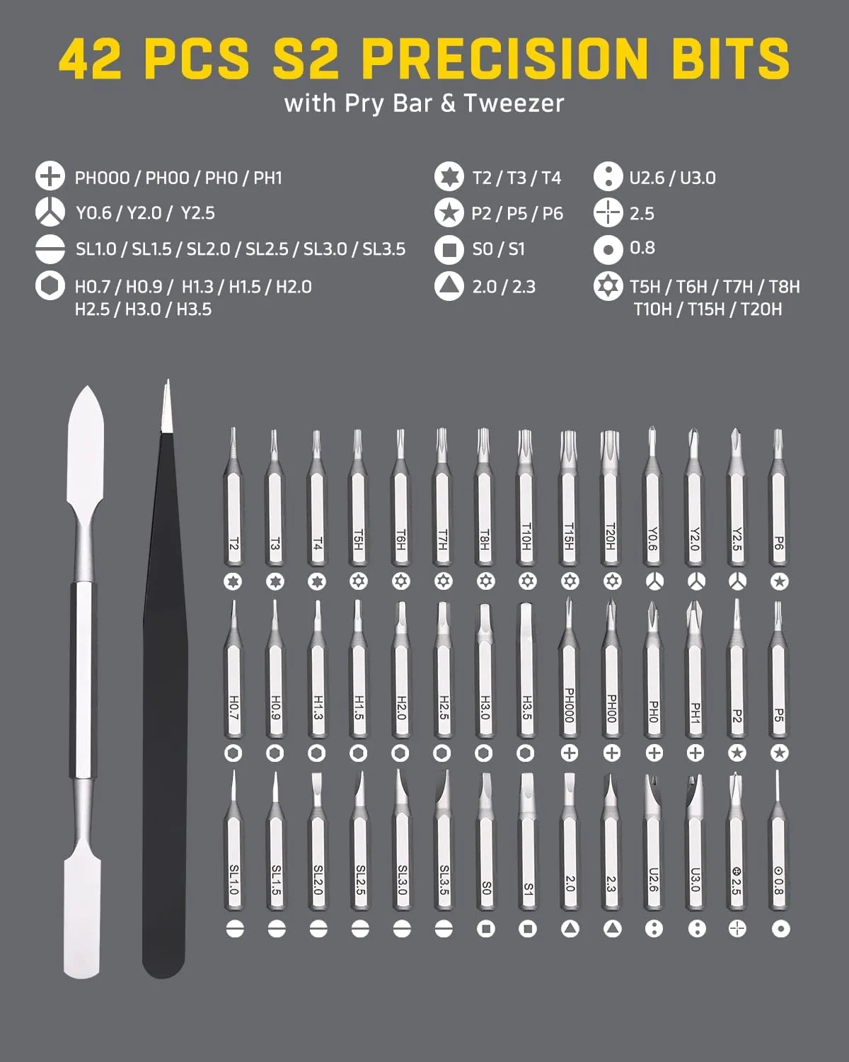 Banshu 46 in 1 Small Precision Screwdriver Set Magnetic, Premium Compact Mini Repair Tool Kit for Eyeglasses, Watch, iPhone, Laptop, MacBook, PC, Camera, PS5, Toys, Tool Gifts for Men
