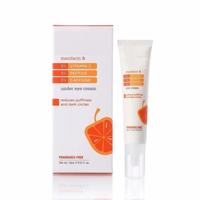 BK 3% Vitamin C 3% Peptide & 3% Caffeine Eye Cream | Reduces Puffiness & Dark Circles | Improves Firmness & Elasticity, 15ml.0.50floz (pack of 1)