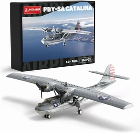 BOOLAKOS WW2 Airplane PBY-5A Catalina Building Blocks Sets, Military Building Toy, Collectible WWII Air Force Gift for Adults (364PCS)