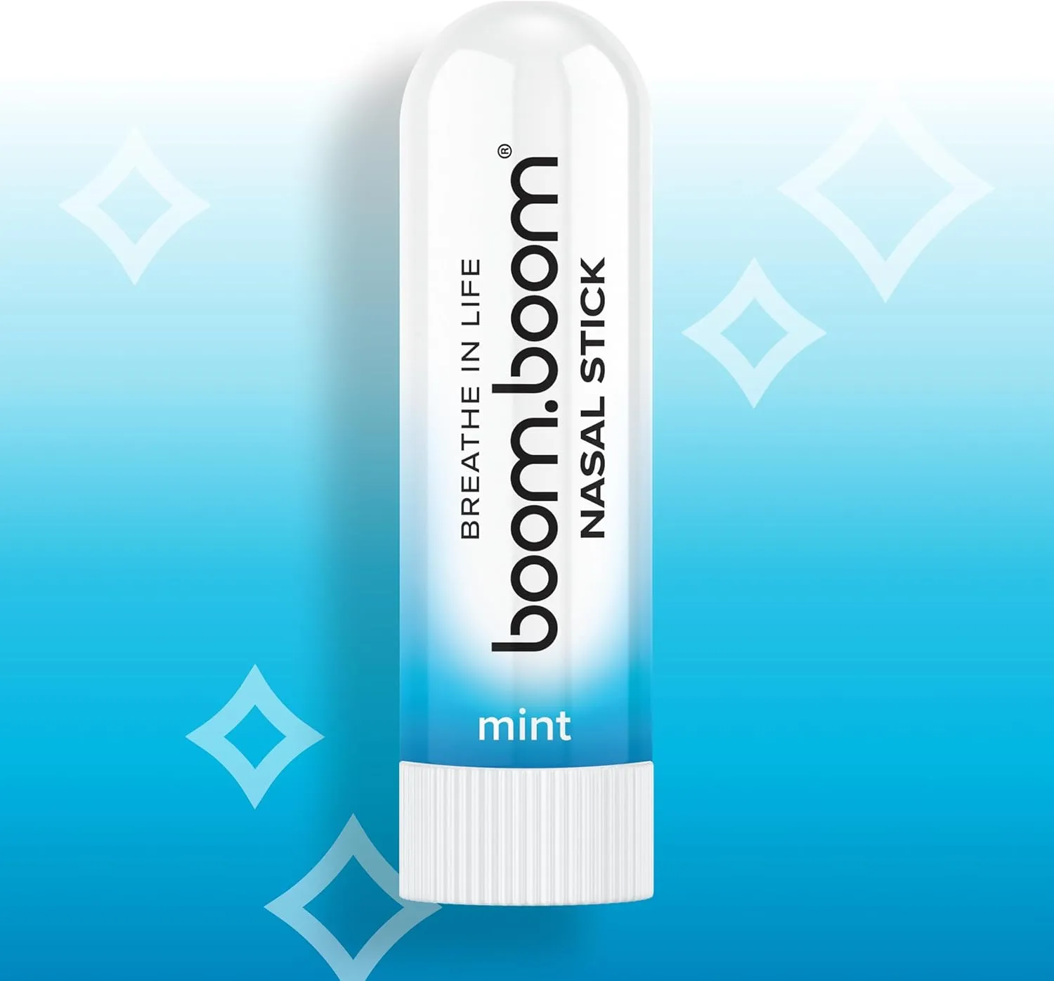 BoomBoom Nasal Stick (3 Pack) | Vapor Flow Technology | Better Breathing   Natural Focus | Cool Refreshing Sensation | Premium Essential Oils   Menthol Inhaler (Mint)