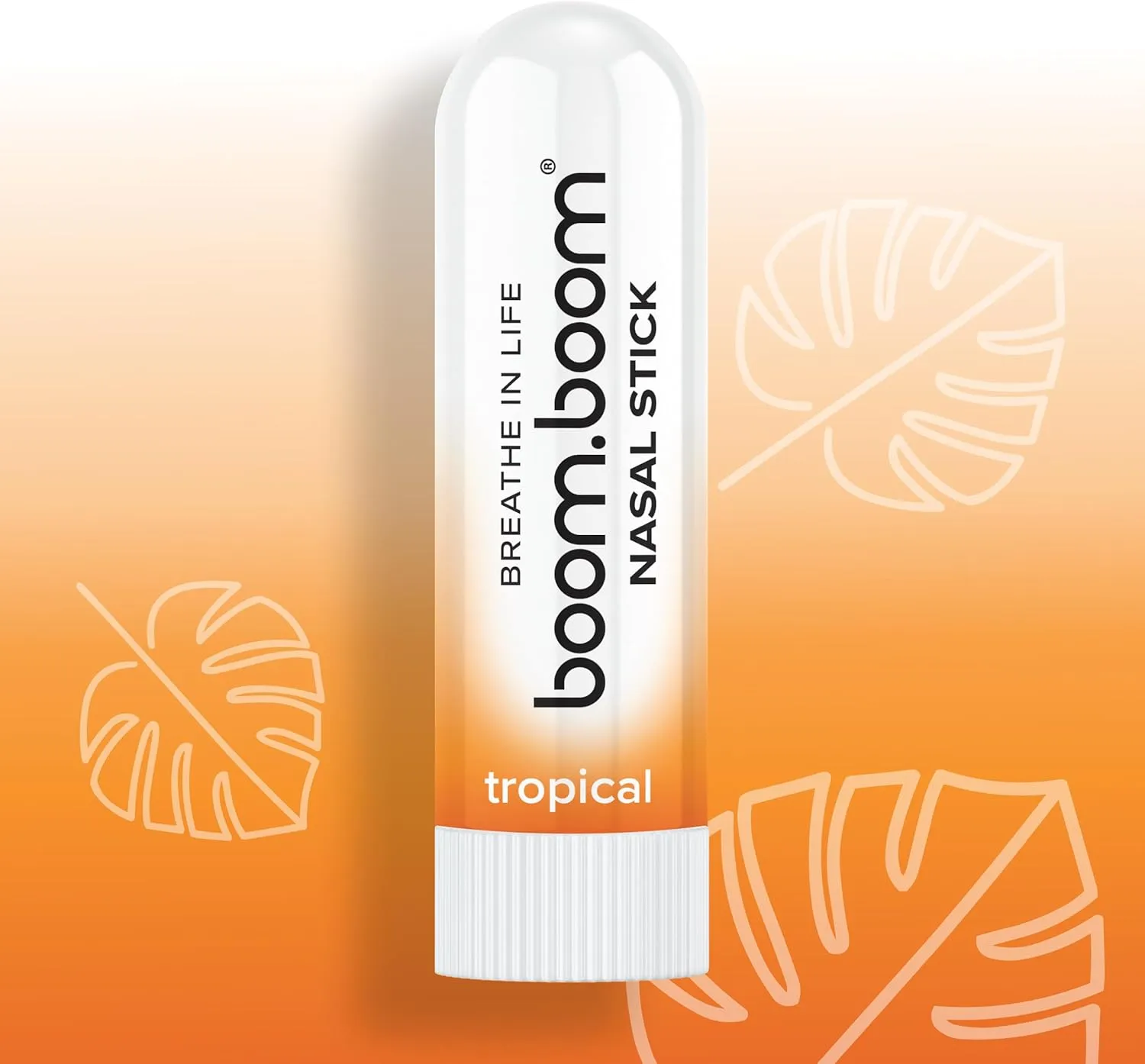 BoomBoom Nasal Stick (3 Pack) | Vapor Flow Technology | Better Breathing   Natural Focus | Cool Refreshing Sensation | Premium Essential Oils   Menthol Inhaler (Tropical)