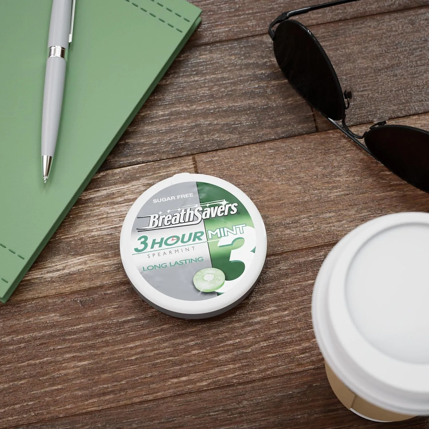 BREATH SAVERS Spearmint Sugar Free Breath Mints Tins, 1.27 oz (8 Count)