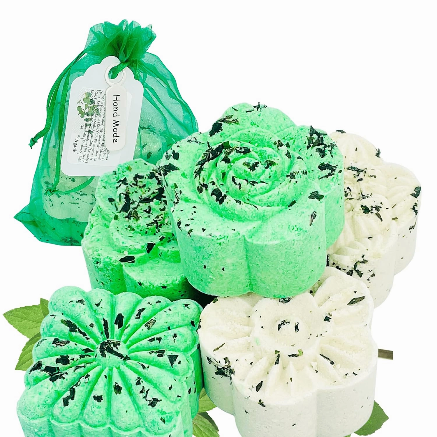 Breathe Easy Aromatherapy Shower Bombs (5PK XTRA STRENGTH) – Menthol, Peppermint, Rosemary Essential Oils – Ease Sinus, Colds, Cough, Congestion – Spa Christmas Gift (No Shower Bomb Bag)