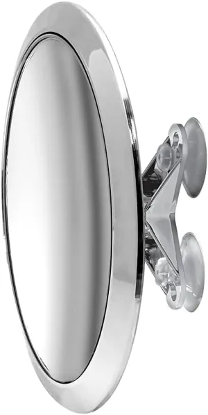 Britta Products Large 8" Suction Mount Mirror - 5X Magnifying Vanity Makeup Mirror with 3-Point Suction, Pivoting, Rotating and Locking