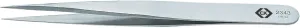 C. K Tools T2343 Stainless Steel Precision Tweezers, Fine, Straight Tips, 5-Inch OAL