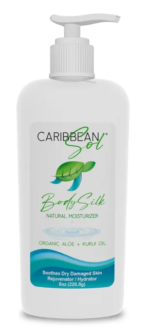 Caribbean Sol Body Silk Moisturizer, 8oz - Natural After Sun Lotion with Organic Aloe and Vitamin E, Paraben-Free After Sun Skin Care, Tan Extender Lotion, Beach Vacation Essentials, Travel Essentials