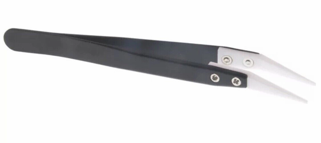 Ceramic Angled Straight tipped ESD Safe Electronics Tweezers DIY Soldering Safe