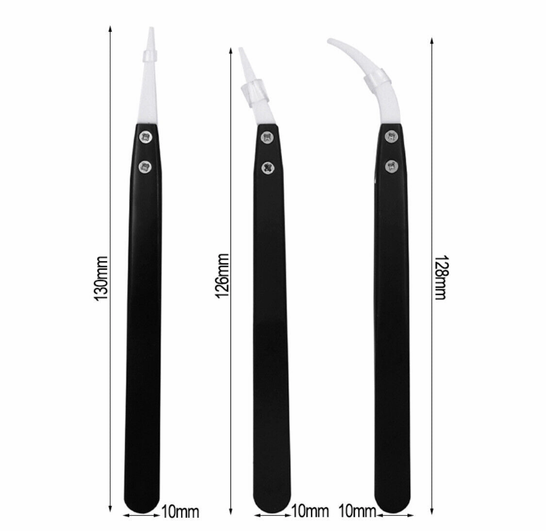 Ceramic Angled Straight tipped ESD Safe Electronics Tweezers DIY Soldering Safe