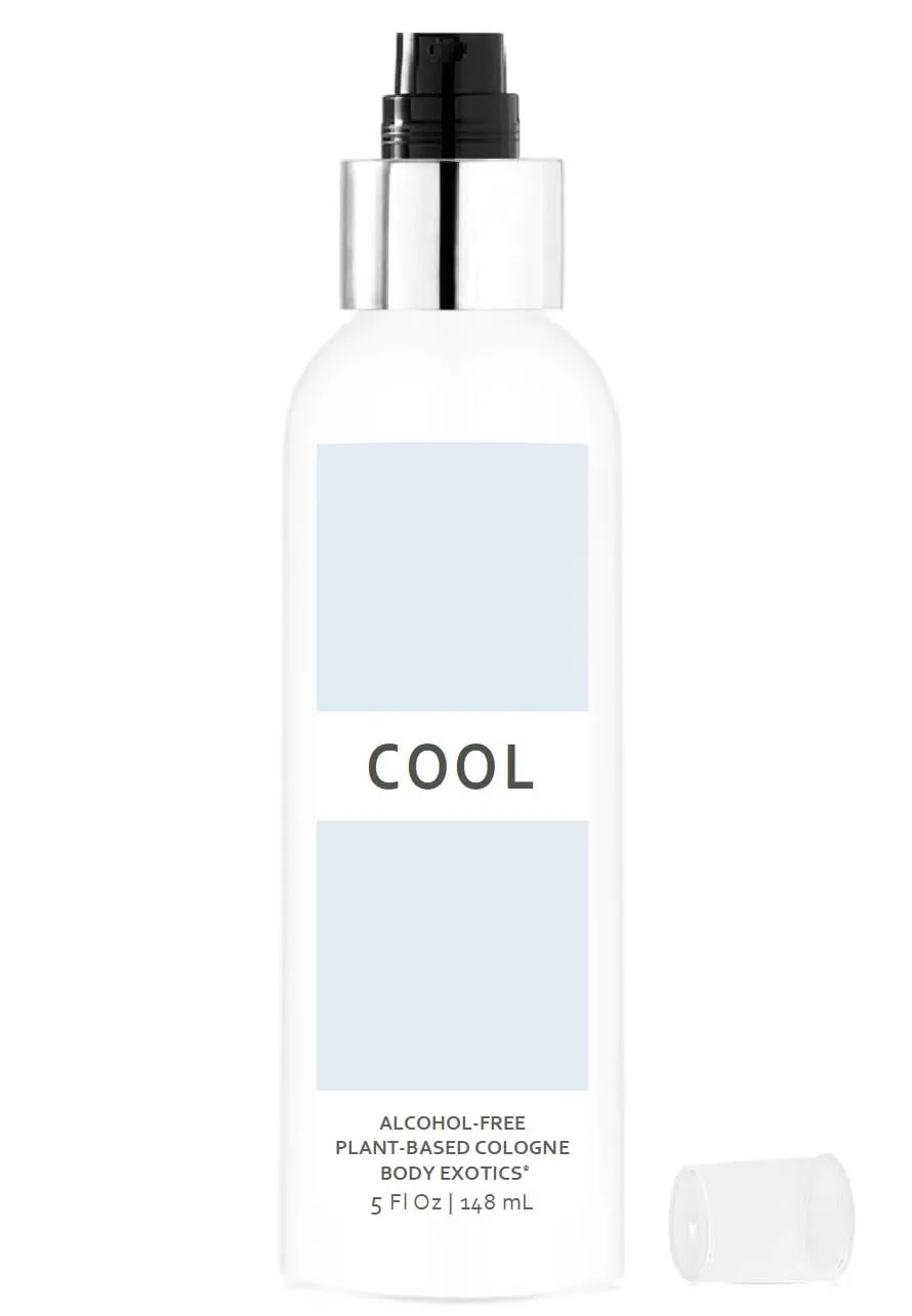 COOL ALCOHOL-FREE Fragrance Mist 5 Fl Oz - a Sophisticated Water Blend of Marine & Green Notes, Cooling Mint, Rich Cedarwood & Musk - with Plant Extracts (COOL (ALCOHOL-FREE))