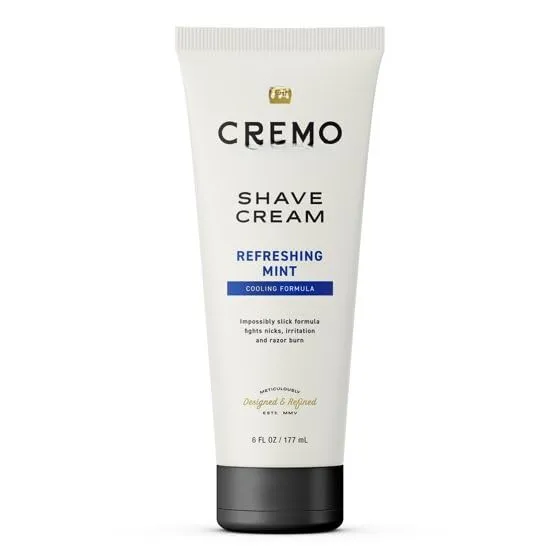 C'remo Concentrated Mens Shave Cream, Cooling Formula, Refreshing Mint Scent, 6 fl oz (pack of 1)