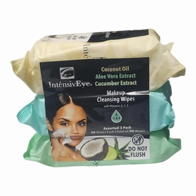 Cucumber Makeup Cleansing Wipes With Vitamins A,C& E,30 Count pack,of 3 pc