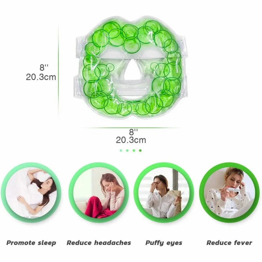 Cucumber Reusable Cooling Compress Gel Mask