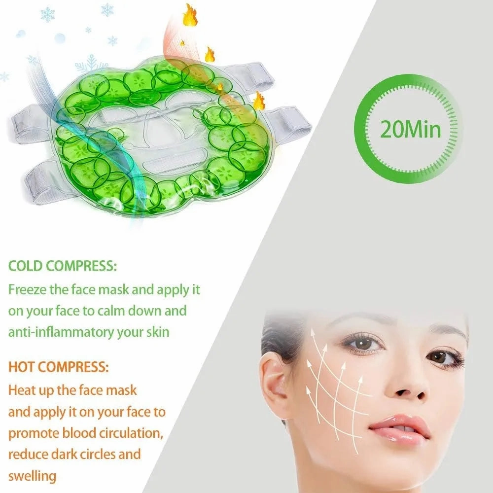Cucumber Reusable Cooling Compress Gel Mask