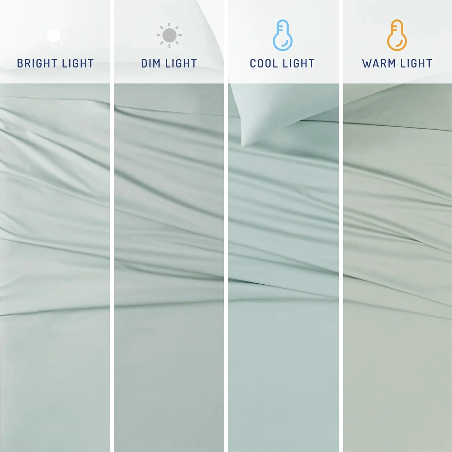 DEGREES OF COMFORT Coolmax Cooling Sheets | Queen Size Bed Sheet Set for Hot Sleepers | Soft Fabric with Deep Pocket, Mint-4PC