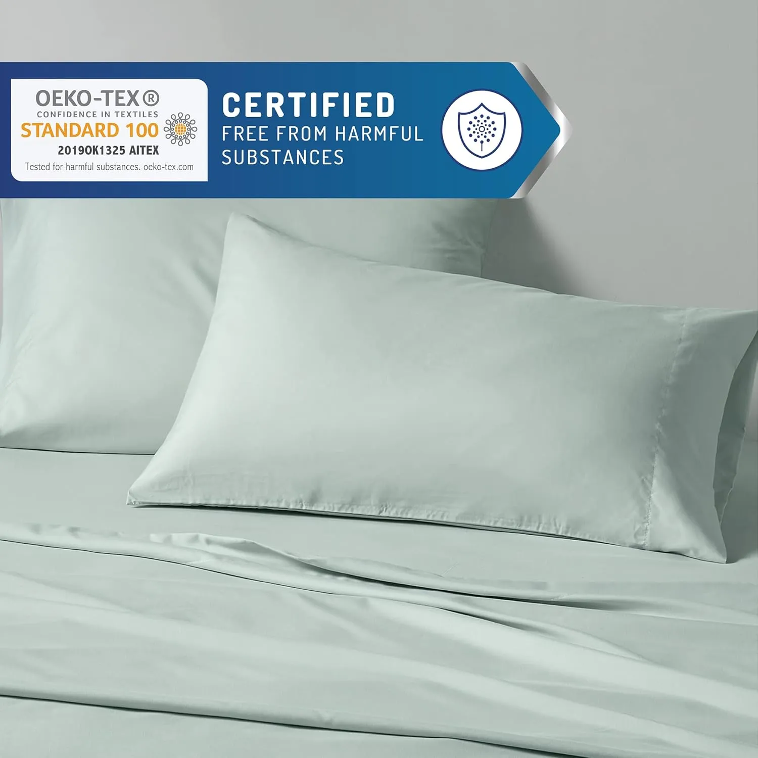 DEGREES OF COMFORT Coolmax Cooling Sheets | Queen Size Bed Sheet Set for Hot Sleepers | Soft Fabric with Deep Pocket, Mint-4PC