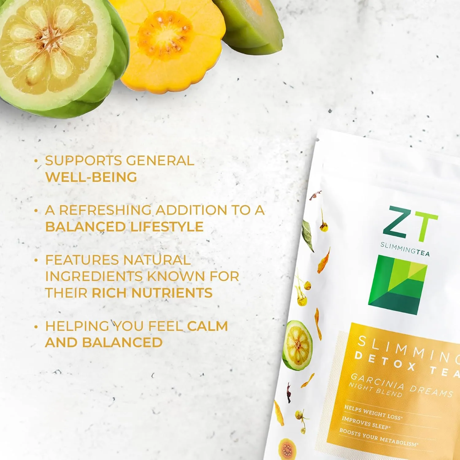 Dr. Zisman ZT Slimming Detox Tea - Garcinia Dreams Night Blend Weight Loss Tea - Muscle Tension - Enhanced Digestion, Healthy Rest While Burning Calories (28 Tea Bags)