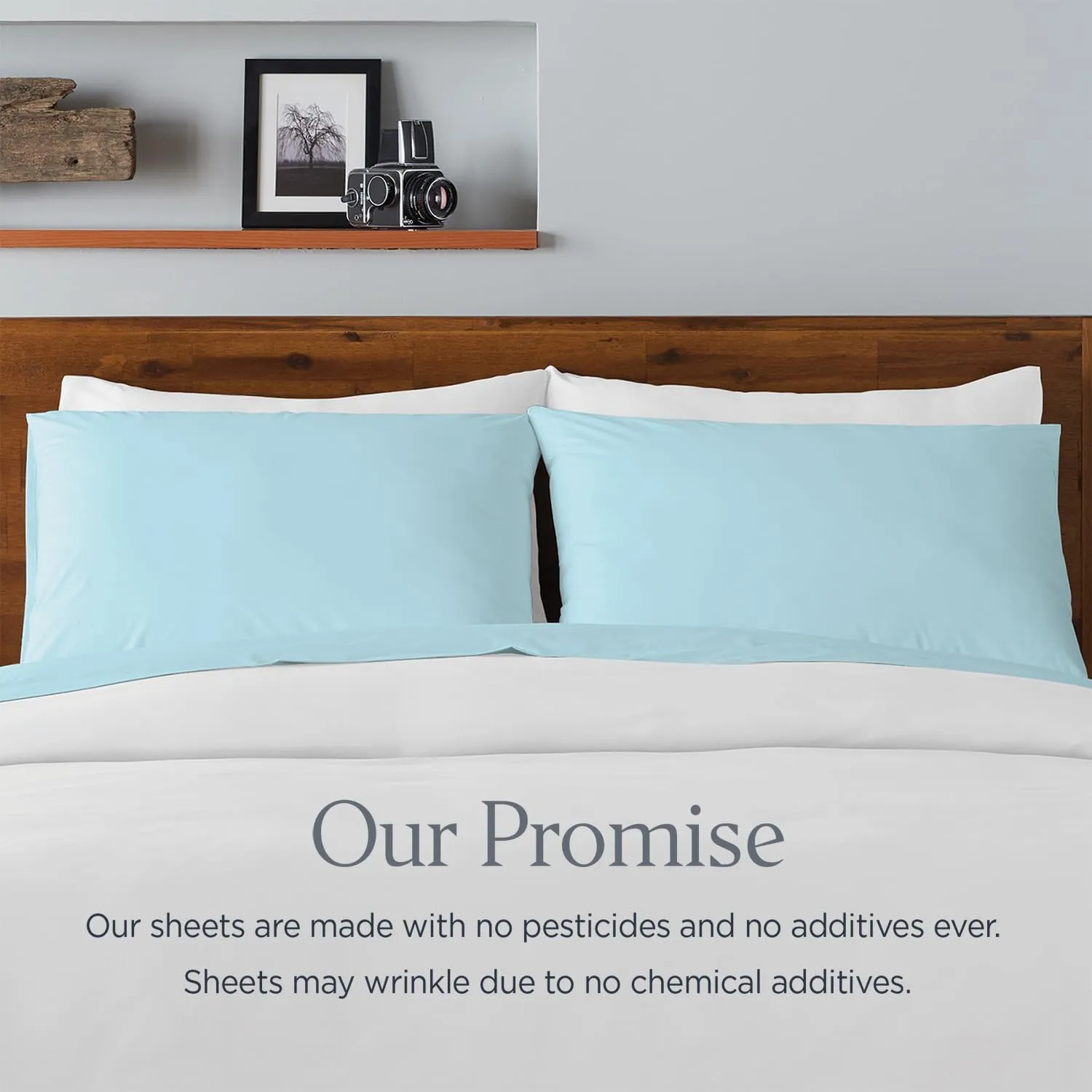 Ella Jayne Cotton Percale Sheets California King (4 Pieces) Permium 100% Cotton Percale TC300, Hotel Luxury Collection, Deep Pockets and Cooling California King Percale Sheets (Aqua)