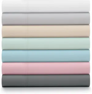 Ella Jayne Cotton Percale Sheets California King (4 Pieces) Permium 100% Cotton Percale TC300, Hotel Luxury Collection, Deep Pockets and Cooling California King Percale Sheets (Aqua)