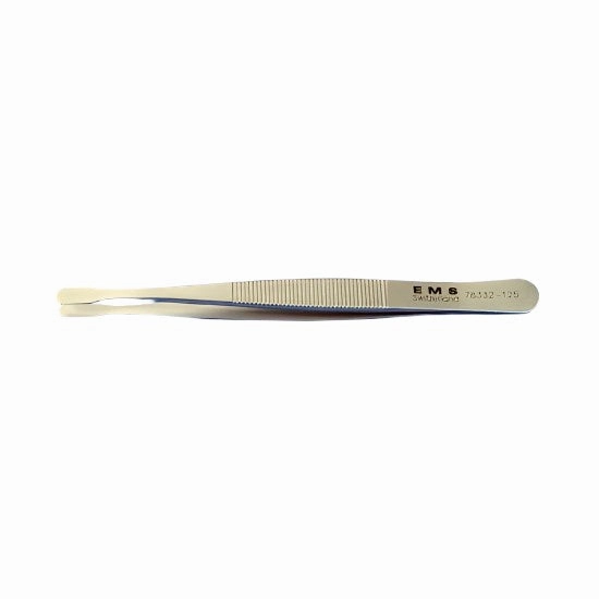 EMS flat tip tweezers, style 125
