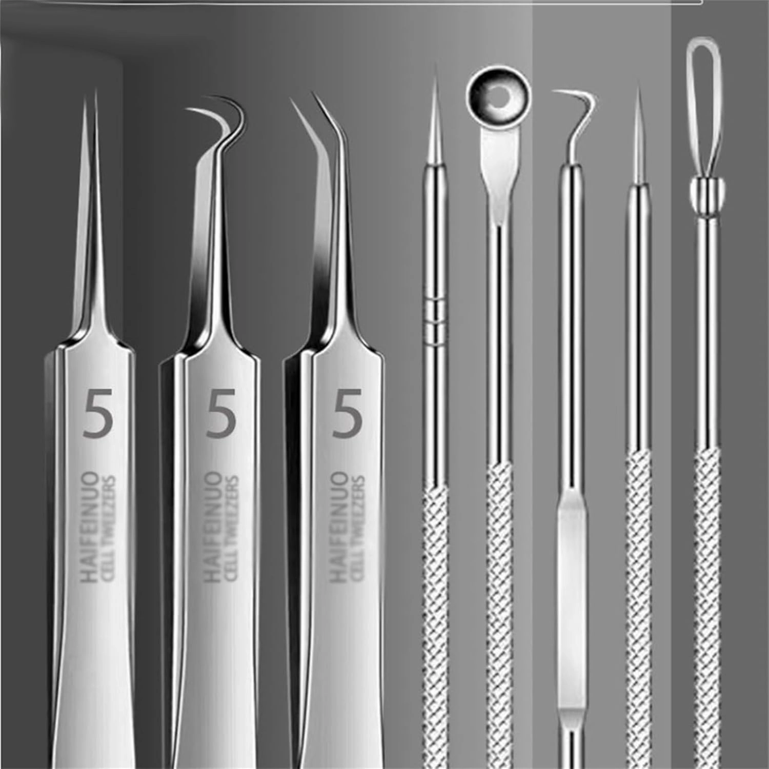 Fecong Tweezers, Fecong Stainless Steel Blackhead Removal Kit (3 Tweezers), Fecong Precision Tweezers, FecongBlackheadTweezers, Upgraded Professional Fine Tip Curved Removal Kit