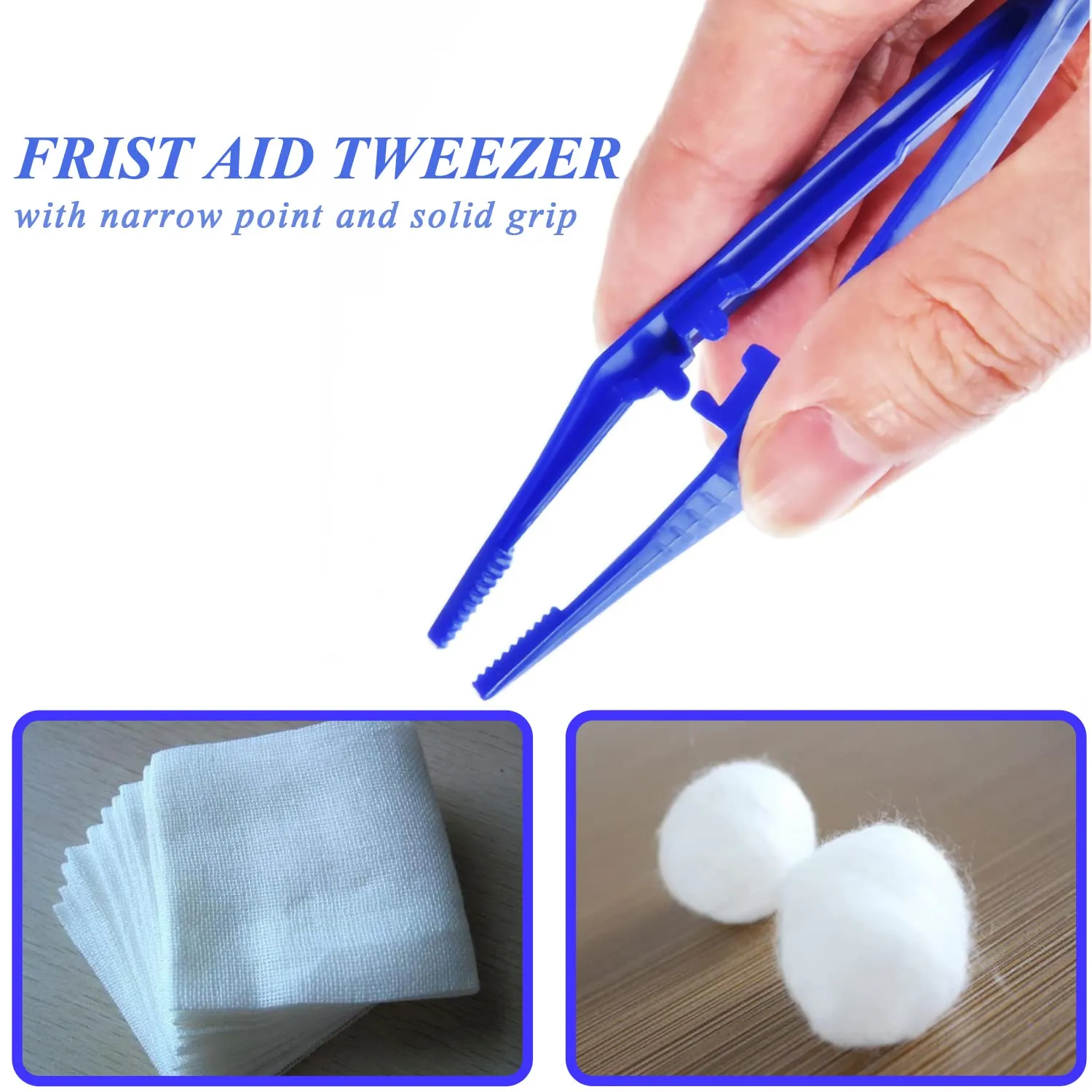 First Aid Tweezers, Plastic Tweezers, Disposable Forceps for Medical, Crafts, Dressing, Gauze, Lab, School, Elementary Science (100)
